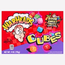 Warheads Sour Assorted Flavours Chewy Cubes 113g