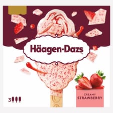 Haagen-Dazs Creamy Strawberry Ice Cream Stick Bar 3x80ml