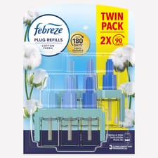 Febreze 3Volution Air Freshener Plug In Refill Cotton Twin Pack 2x20ml