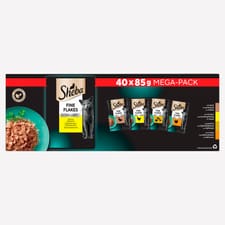Sheba 85g Cat Pouch Fine Flakes Poultry Collection in Jelly 40 Pack