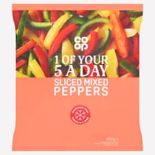 Co-op Sliced Mixed Peppers 500g