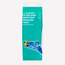 Co-op Male Twin Blade Disposale Razors 10 Pack