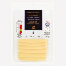 Somerset extra mature cheddar slices Co-op Irresistible 160g