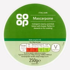 Co-op Thick & Creamy Mascarpone 250g