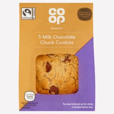 Co-op Milk Chocolate Chip Cookie 5 Pack