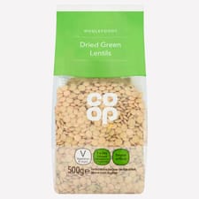 Co-op Wholefoods Dried Green Lentils 500g