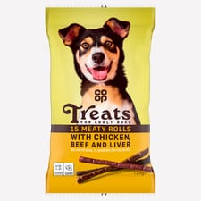 Co-op 15 Meaty Rolls with Chicken, Beef & Liver Treats for dogs 135g