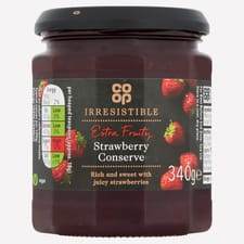 Co-op Irresistible Extra Fruity Strawberry Conserve 340g