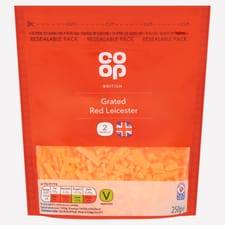 Co-op Grated Red Leicester 250g