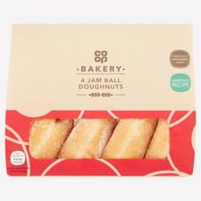 Co-op Bakery 4 Jam Ball Doughnuts