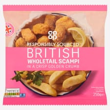 Co-op Breaded Wholetail Scampi 250g