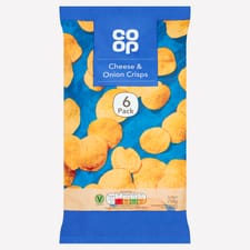 Co-op Cheese & Onion Crisps 6 Pack