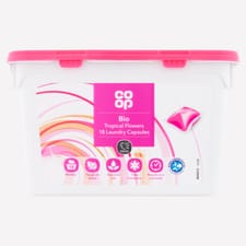 Co-op Bio Tropical Flowers Laundry Capsules 18 x 17ml (306ml)