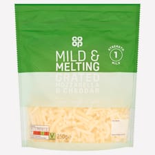Co-op Mild & Melting Grated Mozzarella & Cheddar 250g
