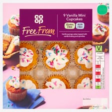 Co-op Free From 9 Vanilla Mini Cupcakes