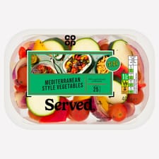 Co-op Mediterranean Style Vegetables With Garlic And Basil Oil Dressing 400g