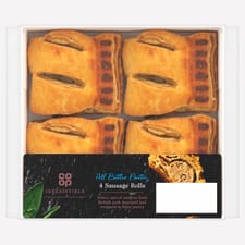 Co-op Irresistible All Butter Pastry 4 Sausage Rolls 188g
