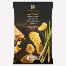 Co-op Irresistible West Country Cheddar & Spring Onion Crisps 150g