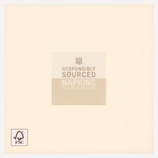 Co-op 30 Pack Cream Napkins
