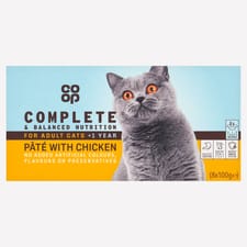 Co-op Adult Cat Food Pâté with Chicken 8 x 100g