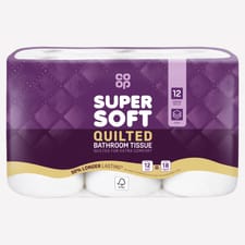 Cushelle Quilted 50% Longer Lasting Toilet Tissue 12 Rolls