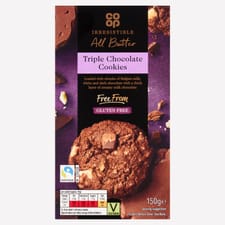Co-op Irresistible Triple Chocolate Cookies 150g