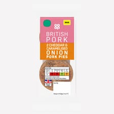 Co-op Cheddar & Caramelised Onion Pork Pies 100g
