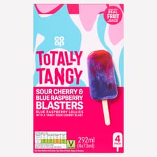 Co-op Sour Cherry Raspberry Ice Lollies 4x73ml