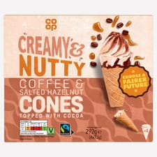 Co-op Coffee & Salted Hazelnut Cones 4x73g