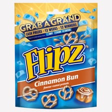 Flipz Cinnamon Bun Flavour Coated Pretzel Snacks 90g