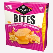 Jacob's Mature Cheddar & Caramelised Onion Bites 125g