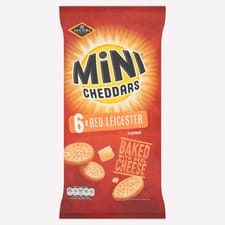 Jacob's Mini Cheddars Red Leicester Multipack Snacks 6 Pack 6x23g