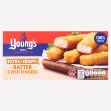 Youngs 8 Extra Crispy Battered Fish Fingers 240g