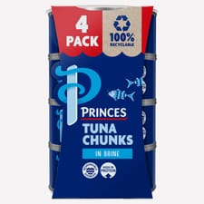 Princes Tuna Chunks in Brine 4 x 145g