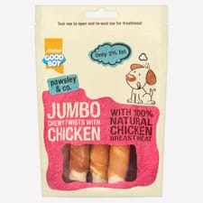 Jumbo Chewy Twists with Chicken 100g x 12