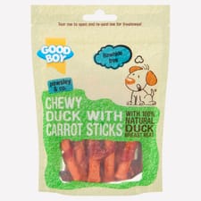 Good Boy Pawsley & Co. Dog Treats - Chewy Duck & Carrot Stick 90g