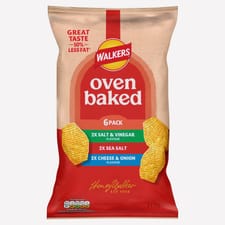 Walkers Baked Flavour Potato Snacks 6x 22g 