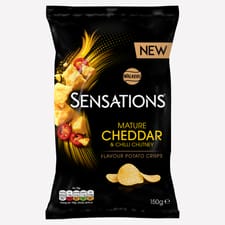 Walkers Sensations Mature Cheddar Cheese & Chilli Crisps 150g