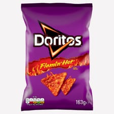 Doritos Extra Flamin' Hot Sharing Bag Crisps 163g