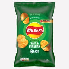 Walkers Salt & Vinegar Crisps Multipack 6 x 25g