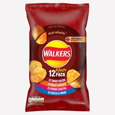 Walkers Meaty Variety Multipack Crisps 12x25g