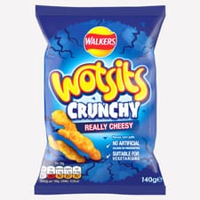 Walkers Wotsits Crunchy Really Cheesy Sharing Snacks Crisps 140g