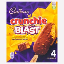 Cadbury Crunchie Blast Ice Cream 4 x 90ml