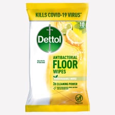 Dettol Floor Wipes Biodegradable Citrus (Pack of 10) 