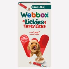 Webbox Dog Lickies Beef Creamy Treats 75g