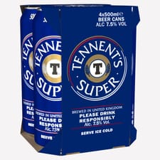 Tennent's Super 4 x 500ml