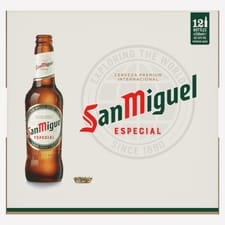San Miguel Premium Lager Beer Bottles 12x330ml