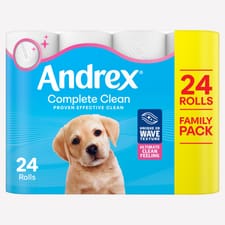 Andrex Complete Clean Toilet Rolls 24 Pack