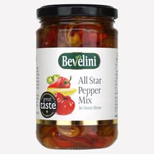 Bevelini All Star Pepper Mix in Sweet Brine 315g