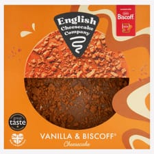 English Cheesecake Company Luxury Vanilla Cheesecake With Lotus Biscoff